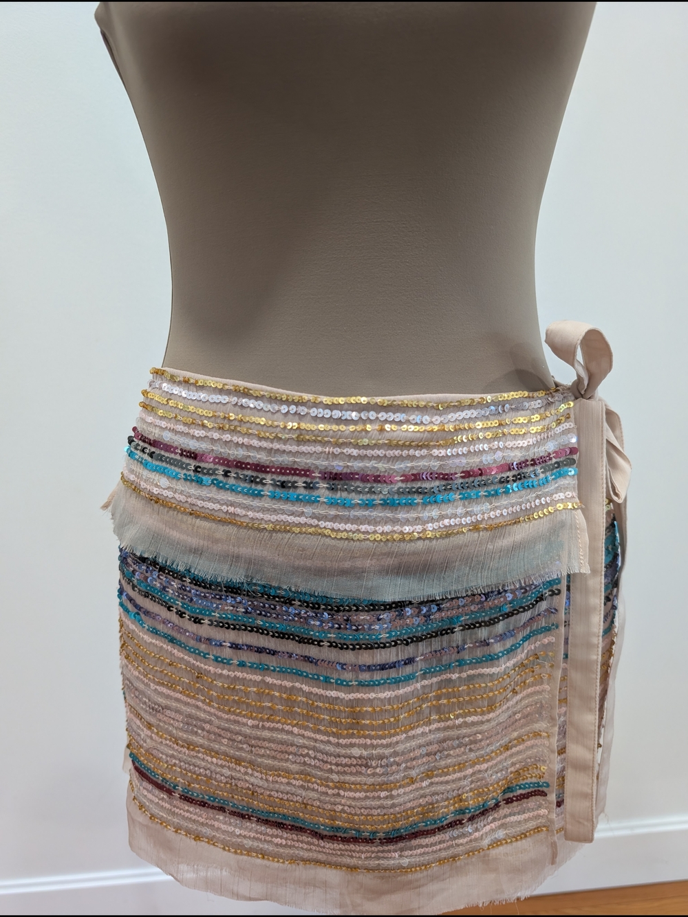 Tularosa Emilia Pink Sequin Accent Dress Skort